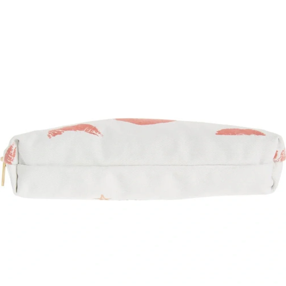 Charlotte Tilbury Pink & White Makeup Bag & Pink Pillow Talk Wardrobe Lip Set